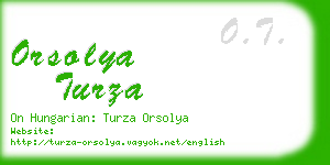 orsolya turza business card